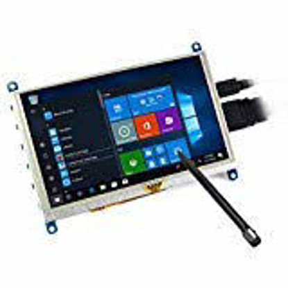 Picture of waveshare 5 inch Raspberry Pi TFT LCD Display 800x480 Touch Screen HDMI Module for Raspberry Pi 3/2/1 Model B B+ A+/BB Black/Banana Pi, PC Various Systems Windows 10/8.1/8/7