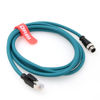 Picture of DRRI M12 4pin D-Code Male to RJ45 Ethernet Connector CAT5 Shielded Cable (3M)