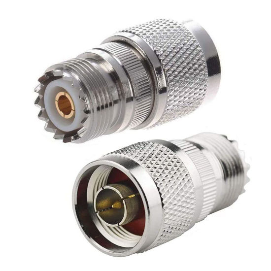 Picture of TengKo RF Coaxial Coax Adapter N Male to UHF Female SO-239 Coax Adapter for Wi-Fi Antenna Repeaters Radio Signal Extension Cable (2 Pack)