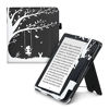 Picture of kwmobile Case Compatible with Kobo Libra H2O - Case PU Leather Cover with Magnet Closure, Stand, Strap, Card Slot - Girl Tree Swing White/Black