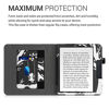 Picture of kwmobile Case Compatible with Kobo Libra H2O - Case PU Leather Cover with Magnet Closure, Stand, Strap, Card Slot - Girl Tree Swing White/Black