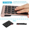 Picture of 22 Keys Wireless Number Pads, Numeric Keypad Portable 2.4 GHz Number Keyboard Financial Accounting Number Keyboard for Laptop, PC, Desktop, Surface pro, Notebook, etc.(Rose Gold)