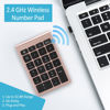 Picture of 22 Keys Wireless Number Pads, Numeric Keypad Portable 2.4 GHz Number Keyboard Financial Accounting Number Keyboard for Laptop, PC, Desktop, Surface pro, Notebook, etc.(Rose Gold)