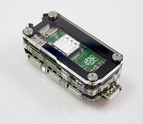 Picture of Zebra Hub Pix Add on Case for Raspberry Pi Zero & Hubpixed 1.3 (Black)