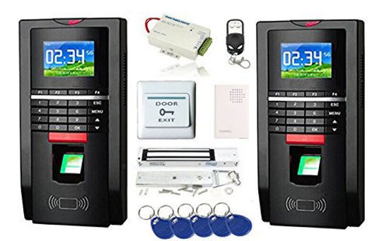 Picture of 2 Way Tracking Complete Biometric Kits Fingerprint RFID Access Control System 600Lbs Magnetic Lock TCP/IP Time Attandance