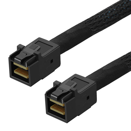 Picture of Twozoh Internal Mini SAS HD SFF-8643 to SFF-8643 Cable (1.6Ft/0.5M)