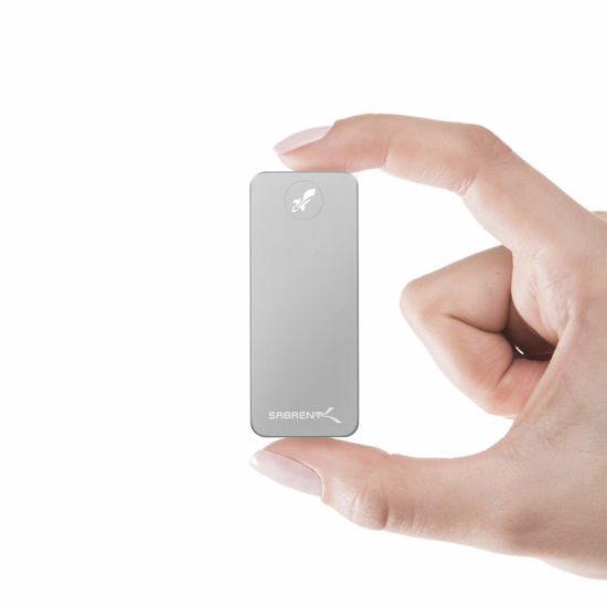 Picture of SABRENT Rocket Nano 2TB USB 3.2 10Gb/s External Aluminum SSD (Silver) (SB-2TB-NANO)