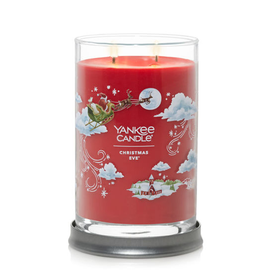 Picture of Yankee Candle Christmas Eve Scented, Signature 20oz Large Tumbler 2-Wick Candle, Over 60 Hours of Burn Time