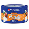 Picture of Verbatim 16X DVD-R white inkjet hub printable, 50 pack