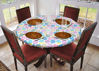 Picture of Covers For The Home Deluxe Elastic Edged Flannel Backed Vinyl Fitted Table Cover - Easter Pattern - Small Round - Fits Tables up to 40" - 44" Diameter