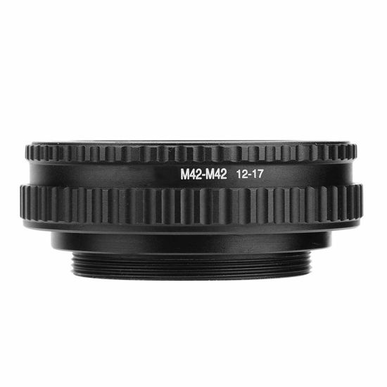 Picture of Adjustable Focusing Helicoid Adapter, VBESTLIFE M42 to M42 Focusing Helicoid Lens Mount Adapter Macro Tube Accessory (12mm-17mm)