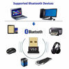 Picture of CHXIHome Mini USB Bluetooth Adapter 5.0, Speaker Music Receiver Transmitter, for Windows 7/8/10 PC Laptop