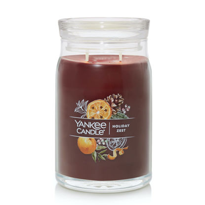 Picture of Yankee Candle Holiday Zest Scented, Signature 20oz Large Jar 2-Wick Candle, Over 60 Hours of Burn Time