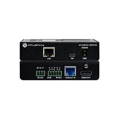 Picture of Atlona AT-UHD-EX-100CE-RX | 4K UHD HDMI Over 100M HDBaseT Receiver with Ethernet Control PoE