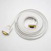 Picture of DTECH 50 Feet VGA Cable Male to Male Slim Flexible Wire for Computer Monitor Projector - White - 15m