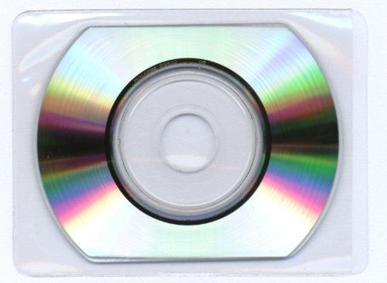 Picture of Business Card 24X CD-R 50MB Shiny Silver /w Vinyl Sleeves - 10 Pack