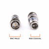 Picture of BNC Compression Connector for RG6 Coaxial Cable - Pack of 25 - Solid Construction with High Grade Metals - Male BNC Connectors for CCTV, SDI, HD-SDI, Siamese, Security Camera