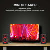 Picture of Desktop Computer Speakers, USB2.0 Wired Combination 360° Stereo Subwoofer Multimedia Speaker Music Player for Laptop PC(Black + Red)