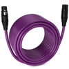 Picture of LyxPro 100 Feet XLR Microphone Cable Balanced Male to Female 3 Pin Mic Cord for Powered Speakers Audio Interface Professional Pro Audio Performance and Recording Devices - Purple