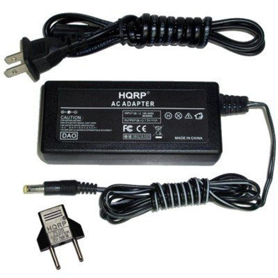 Picture of HQRP AC Adapter / Power Supply Compatible with Panasonic VDR-D150EG VDR-D150EP VDR-D152EG VDR-D200 VDR-D210 PV-GS32 Camcorder with USA Cord & Euro Plug Adapter