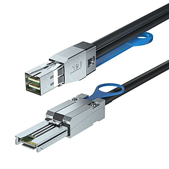 Picture of External Mini SAS HD SFF-8644 to Mini SAS SFF-8088 Hybrid Cable, 2-Meter(6.6ft)