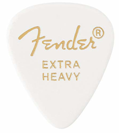 Picture of Fender Premium Celluloid Guitar Picks 351 Shape, White, Extra Heavy, 12-Pack