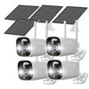 Picture of Security Cameras Wireless Outdoor Solar Powered with AI Detection, 2K Color Night Vision Security Camera with 2 Way Audio, Work with Alexa, No Monthly Fee, Spotlight & Siren, IP65 Waterproof 4 Pack