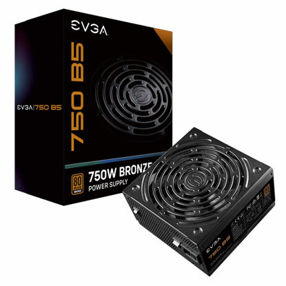 Picture of EVGA 750 B5, 80 Plus BRONZE 750W, Fully Modular, EVGA ECO Mode, 5 Year Warranty, Compact 150mm Size, Power Supply 220-B5-0750-V1