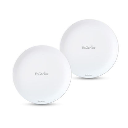 Picture of EnGenius Technologies Wi-Fi 5 Outdoor AC867 5GHz Wireless Access Point/Client Bridge, Long Range, PTP/PTMP, Additional 802.3at PoE Port, IP55, 26dBm with 19dBi Directional Antennas (N-EnStationAC Kit)