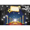 Picture of AOFOTO 5x3ft Carnival Night Movie Premiere Backdrop Stars Celebrity Red Carpet Bannister Glitter Spotlight Roll Film Black Curtain Background for Photography Adult Portraits Photo Studio Props Vinyl