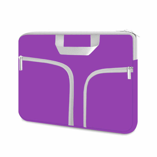 Picture of HESTECH Chromebook Case,11.6-12.3 Laptop Sleeve Neoprene Computer Bag Handle Protective Cover for Acer R11/Spin 311/HP Stream/Samsung/Surface Pro X/7/6/5/4/3/Go 12.4"/13 inch Macbook Air/Pro M1,Purple