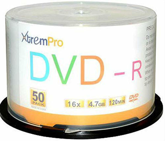 Picture of XtremPro DVD-R 16X 4.7GB 120Min DVD 50 Pack Blank Discs in Spindle - 11032