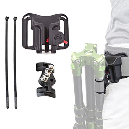 Picture of Spider Holster - Tripod Carrier Kit - Self Locking, Quick Draw Gear Holster for Your Belt + Universal Spider Pin Attachment That applies to The Leg of Any Tripod/monopod!