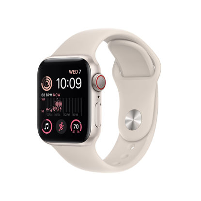 Picture of Apple Watch SE (2nd Gen) (GPS + Cellular, 40MM) - Starlight Aluminum Case with Starlight Sport Band (Renewed)