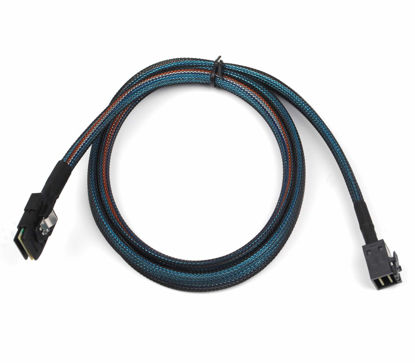 Picture of Internal Mini SAS HD SFF-8643 to Mini SAS SFF-8087 Cable, Internal Mini SAS HD Cable Compatible with RAID or PCI Express Controller 3.3ft 1M