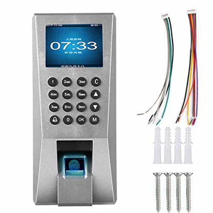 Picture of Complete TFT Time Attendance System Fingerprint Password Card Detection for Up to 2,000 Employees, Wiegand26 Timekeeping Clock Steering Clock Supports USB Excel Data Export