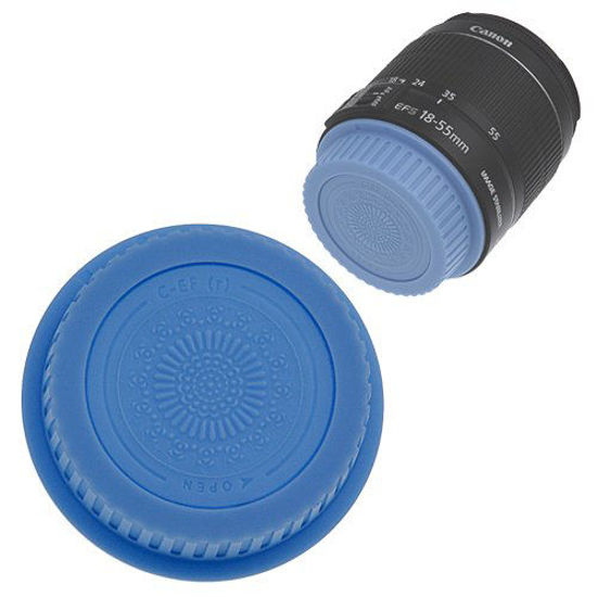 Picture of Fotodiox Designer (Blue) Lens Rear Cap Compatible with Canon EOS EF and EF-S Lenses