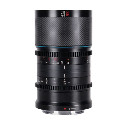 Picture of SIRUI Saturn 35mm T2.9 1.6X Full Frame Carbon Fiber Anamorphic Lens, Lightweight Cinema Lens for Drones, Handheld Gimbal Stabilizers (E Mount, Blue Flare)