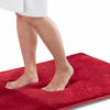 Picture of Genteele Bath Mats for Bathroom Non Slip - Red 22" x 42" Memory Foam Bathroom Mat - Quick Dry Bath Mat