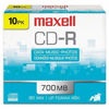 Picture of MAXELL 648210 CD-R Discs, 700MB/80min, 48x, w/Slim Jewel Cases, Silver, 10/Pack