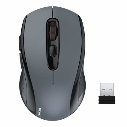 Picture of Wireless Mouse TECKNET 2.4G Silent Laptop Mouse with USB Receiver Portable Computer Mice for Notebook, PC, Laptop, Computer, 18 Month Battery Life, 3 Adjustable DPI Levels: 2000/1500/1000 DPI (Black)