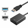 Picture of USB 3.0 to HDMI Video Adapter Cable Adapter with Audio Output Multiple Monitors Full HD 1080P Converter for Computer Laptop (Black)