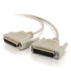 Picture of C2G 03029 DB25 Male to DB25 Female Serial RS232 Null Modem Cable, Beige (6 Feet, 1.82 Meters)