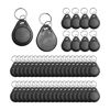 Picture of 50 Pcs 125KHz RFID Writable Rewritable T5577 Key Fob Proximity Access Tag Duplicator Keyfobs ID Card Token Tag for RFID Writer Hotel Key (Black)