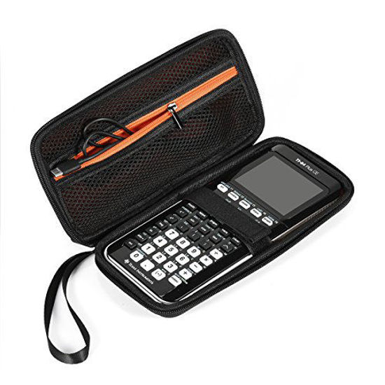 Picture of PIXNOR for Graphing Calculator Texas Instruments TI-84 / Plus CE Hard EVA Shockproof Carrying Case Storage Travel Case Bag Protective Pouch Box