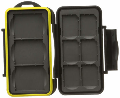 Picture of JJC MC-SD6CF3 Rugged Water-Resistant Memory Card Case fits 3x CF / 6x SD Cards, Black