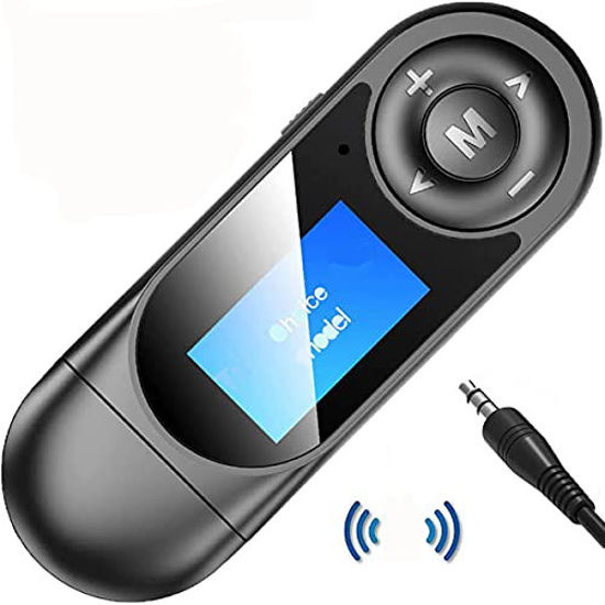 GetUSCart- Bluetooth Transmitter Wireless Transmitter V4.2 USB Bluetooth  Adapter Connected to 3.5mm Audio Receiver Devices Low Latency Paired for PC  TV Headphones Car Home Stereo Music