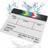 Picture of Movie Clapboard, Acrylic Movie Director Scene Clapper Board TV Action Board Film Cut Prop with Pen for Shoot Props, Clapperboard(Color whiteboard PAV1, Animal)