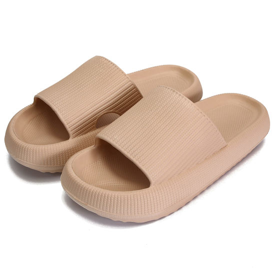 ladies off-white double band puff sole sandals | Five Below | let go & have  fun