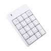 Picture of 8572 18 Keys Bluetooth Numeric Keypad, Portable Waterproof 2.4GHz Wireless USB Bluetooth Number Pad for Laptop,Notebook,Tablets,Windows,Smartphones(White)